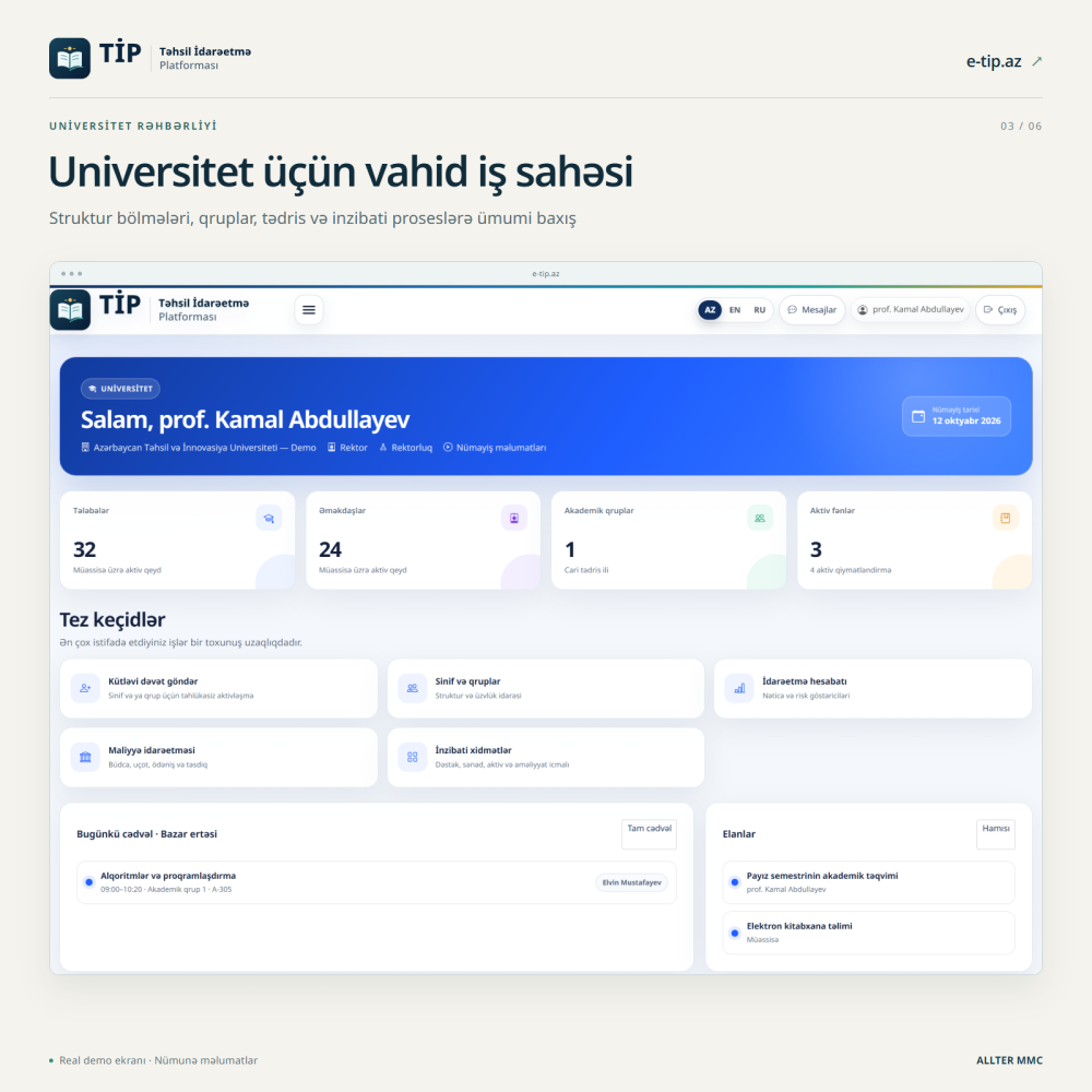 TİP — Təhsil idarəetmə platforması