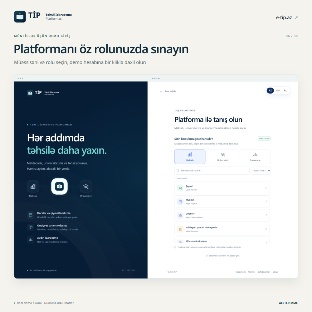 TİP — Təhsil idarəetmə platforması