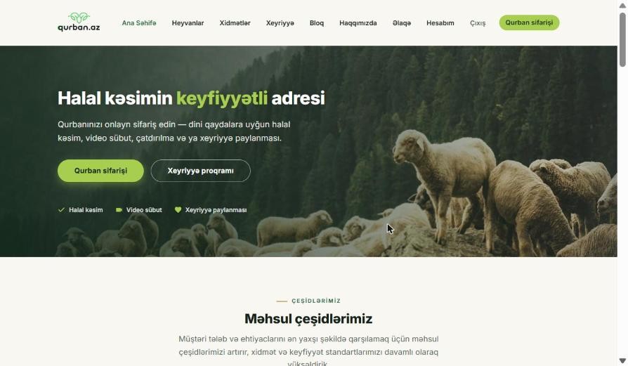 Qurban.az — Onlayn halal qurban sifarişi