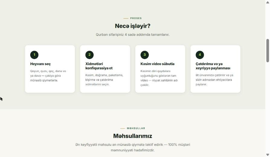 Qurban.az — Onlayn halal qurban sifarişi