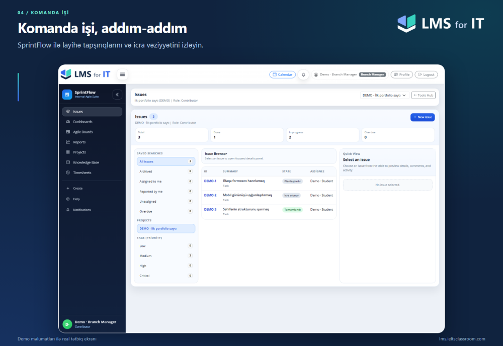 LMS for IT — İT təhsilinin idarəetmə platforması
