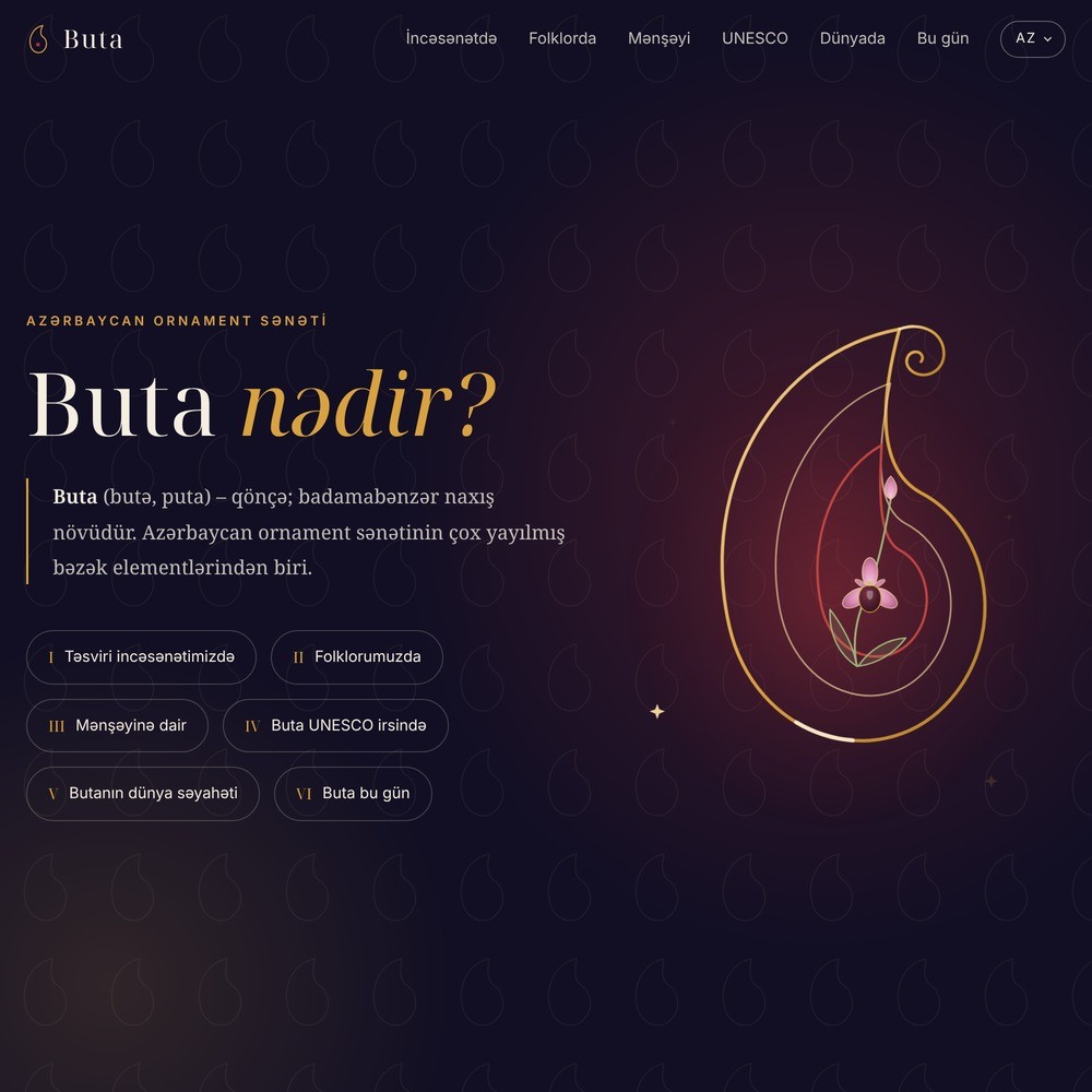 buta.az - Buta ornamentinə həsr olunmuş portal