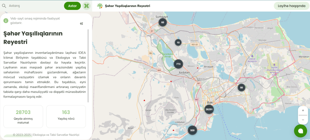 agac.az-Şəhər Yaşıllıqlarının Reyestri