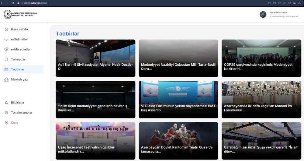 "MyCulture" vahid şəxsi kabineti