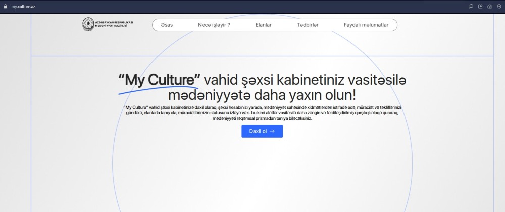 "MyCulture" vahid şəxsi kabineti