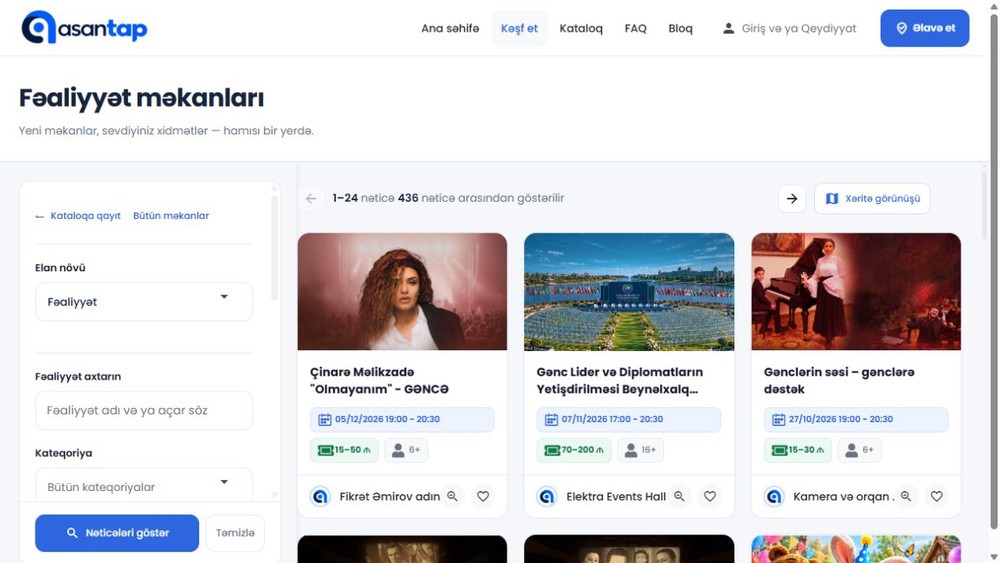 Asantap.com — Məkanlar, fəaliyyətlər və vakansiyalar platforması