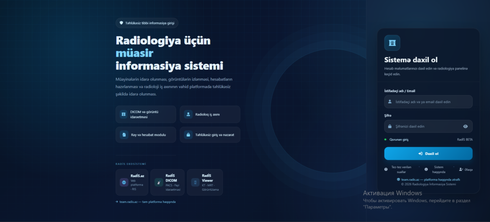 RadİS.az – Radiologiya İnformasiya Sistemi