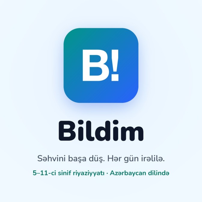 Bildim — Azərbaycan dilində 5–11-ci sinif riyaziyyatı