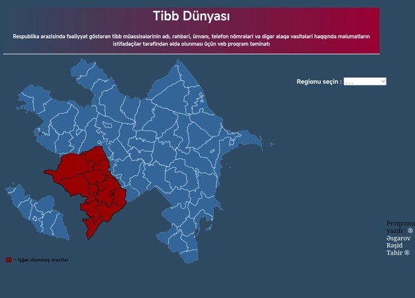 Tibb Dünyası - İnteraktiv Tibbi Xəritə